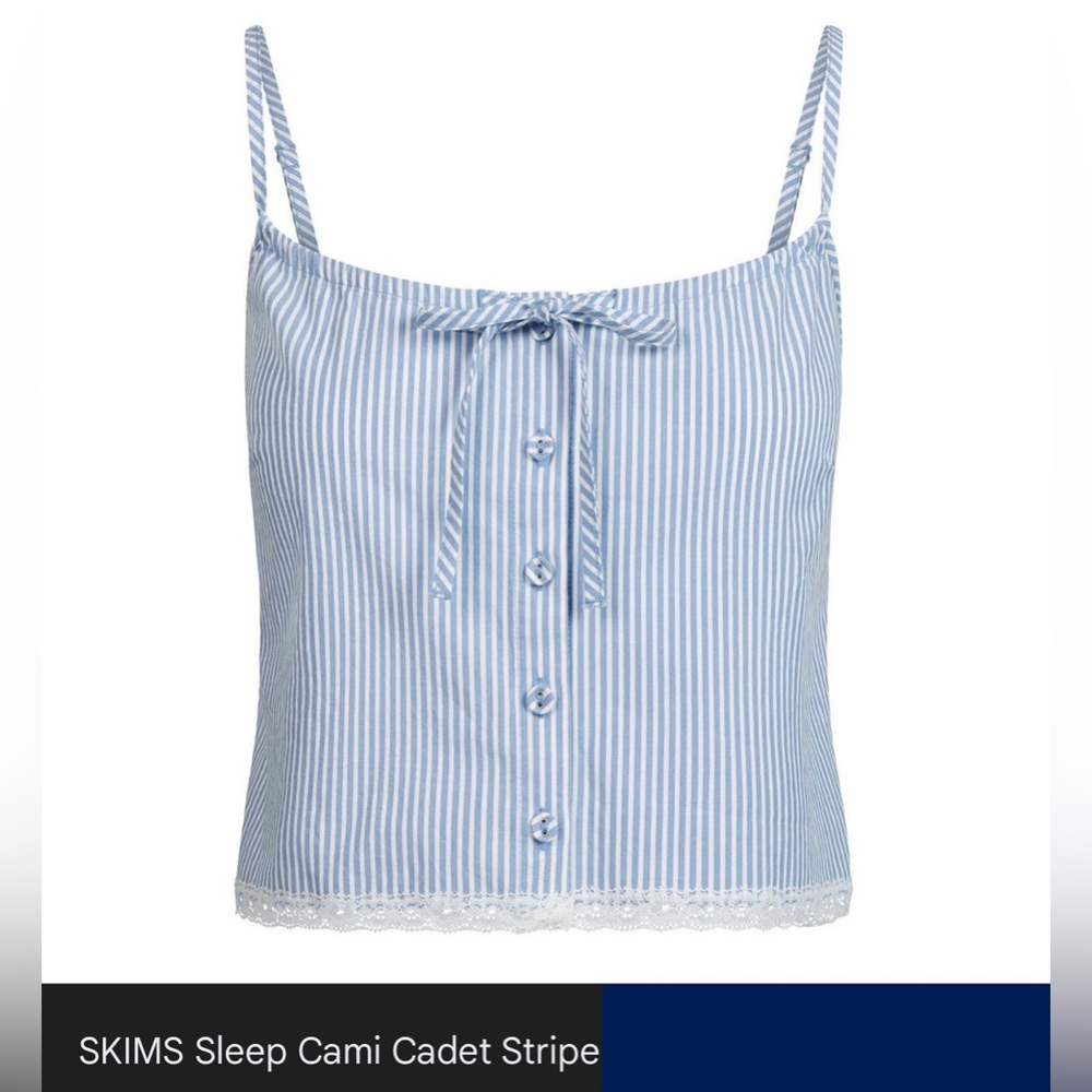 SKIMS COTTON POPLIN SLEEP
Sleep Cami Cadet Stripe, Large NWT